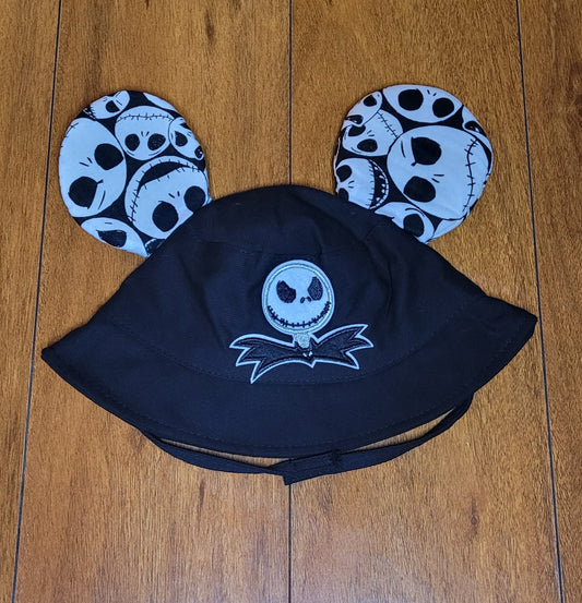 Inspired Jack skellington mickey ears bucket hat
