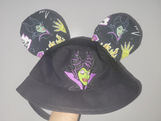 Inspired malefisent baby bucket hat